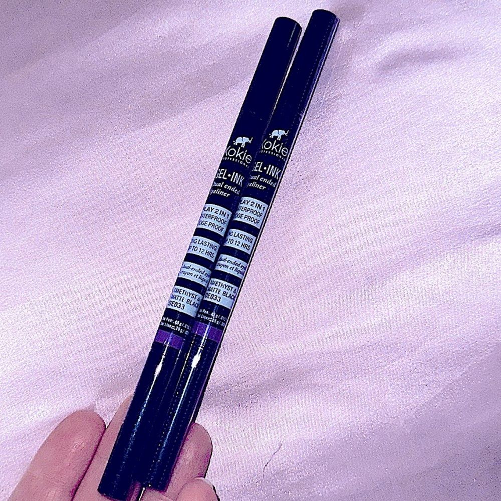 X2 Kokie Professional 2-n-1 Gel-Ink Dual Ended Eyeconic Eyeliner: Amethyst+Black